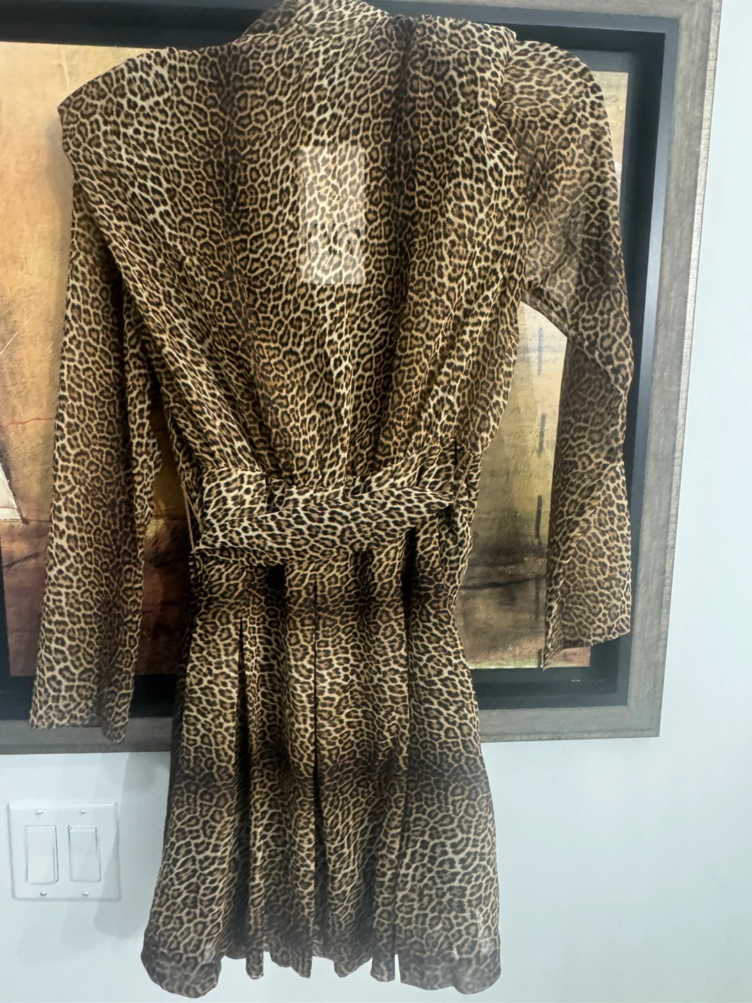 ZARA Leopard Print Belted Dress XS - photo 2