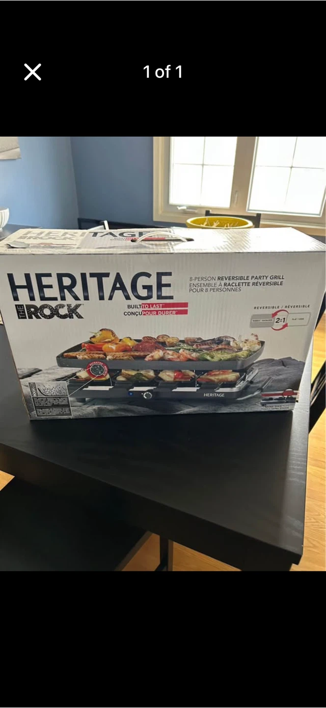 Heritage The Rock 8-Person Reversible Party Grill