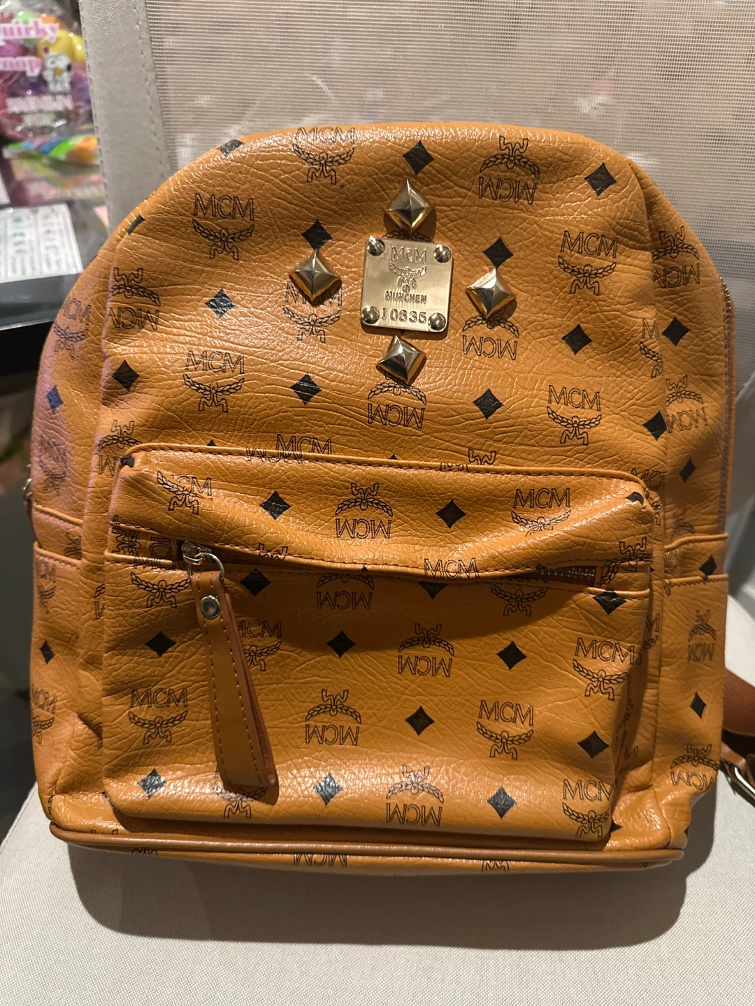 MCM Backpack Cognac Visetos Monogram
