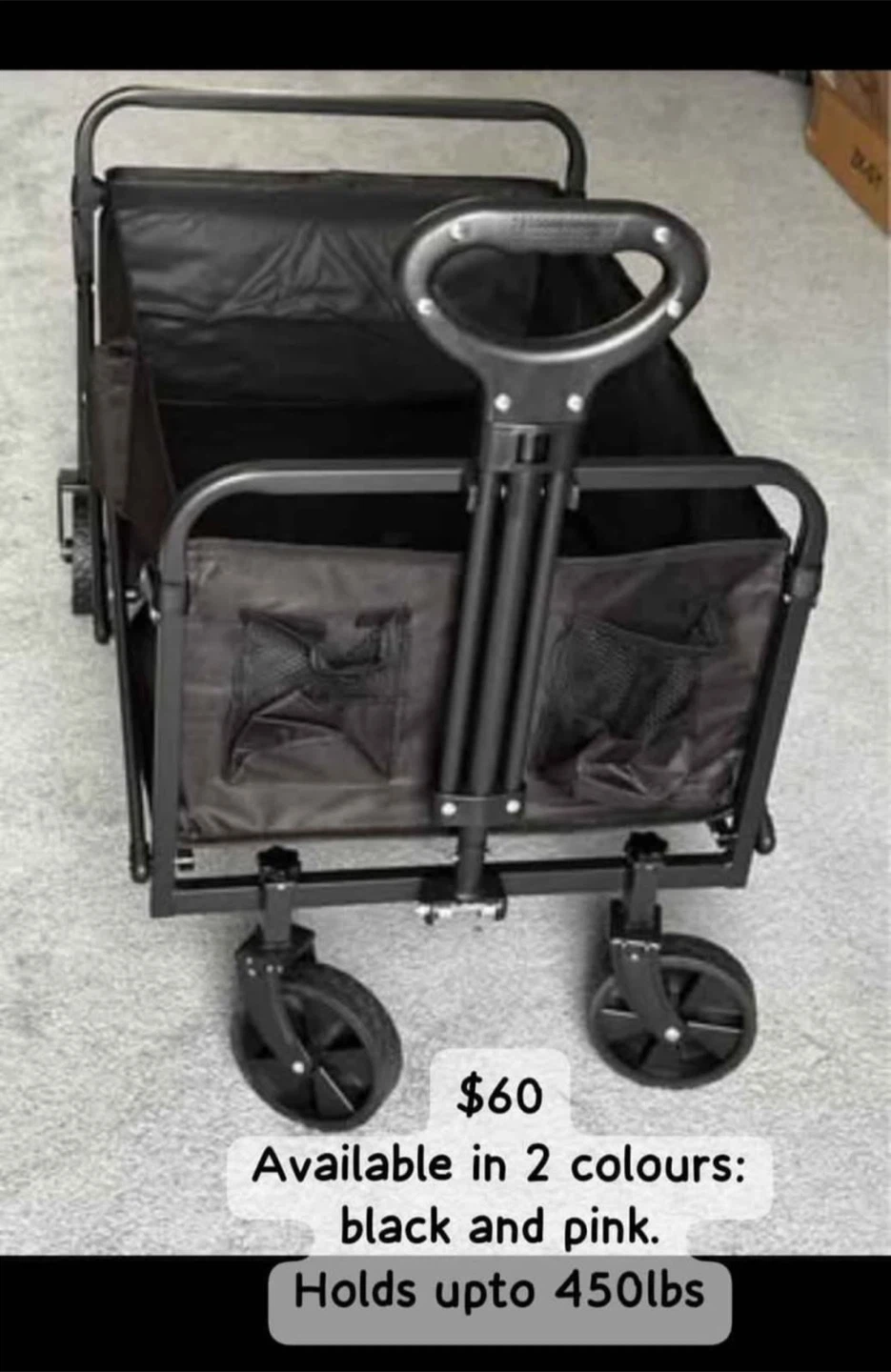 Heavy Duty Folding Cart with and without Brakes