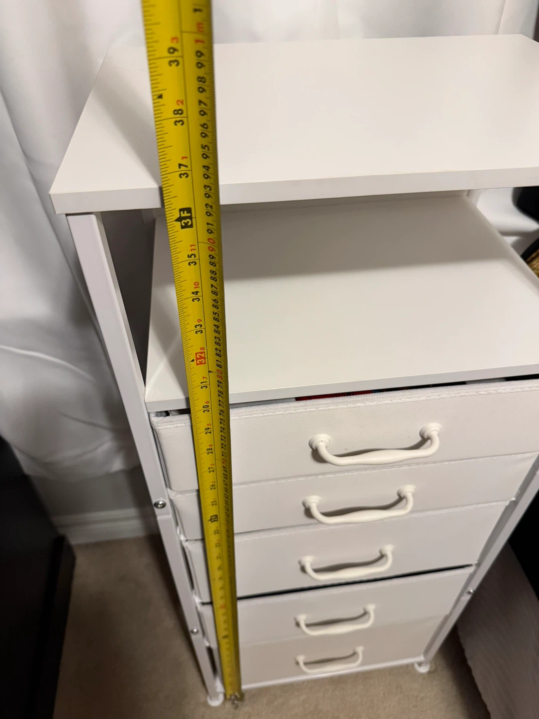 White 5-Drawer Storage Unit - photo 3