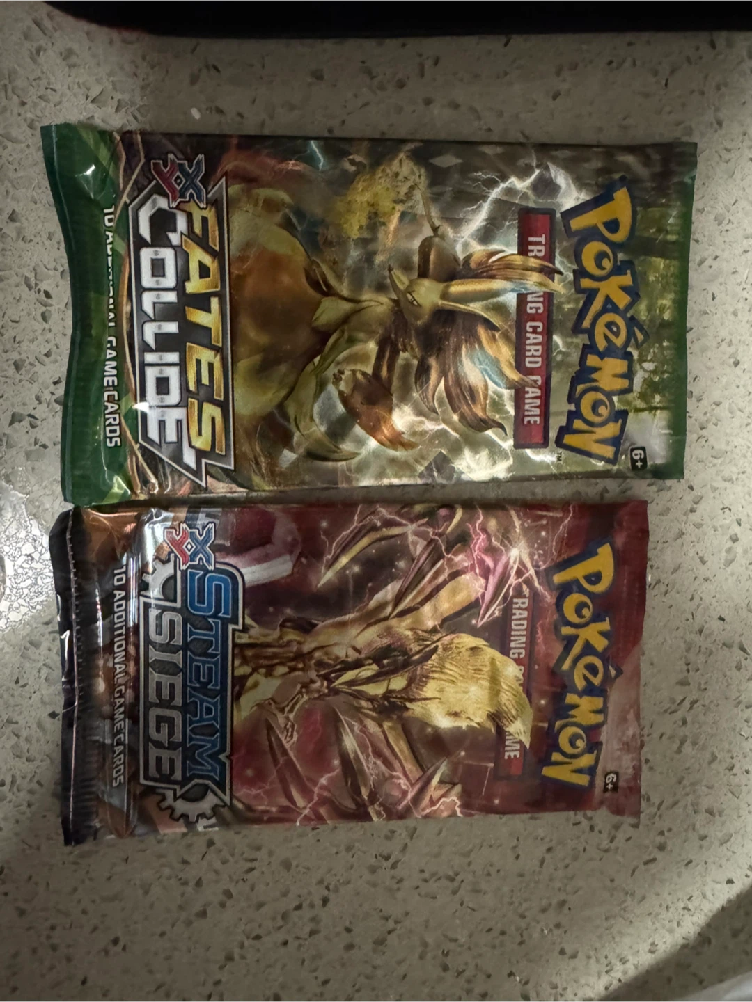 Pokemon Trading Card Booster Packs - Fates Collide & Steam Siege