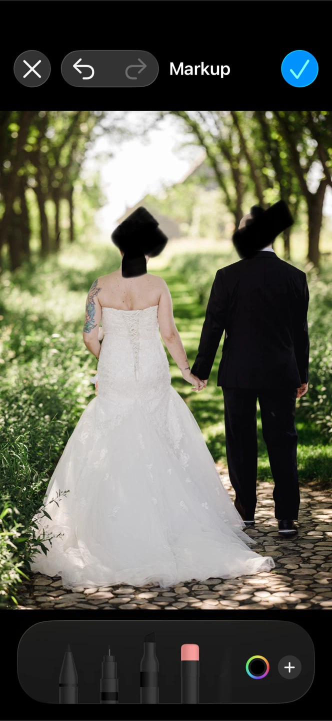 White Trumpet Wedding Dress with Lace Detail - photo 4