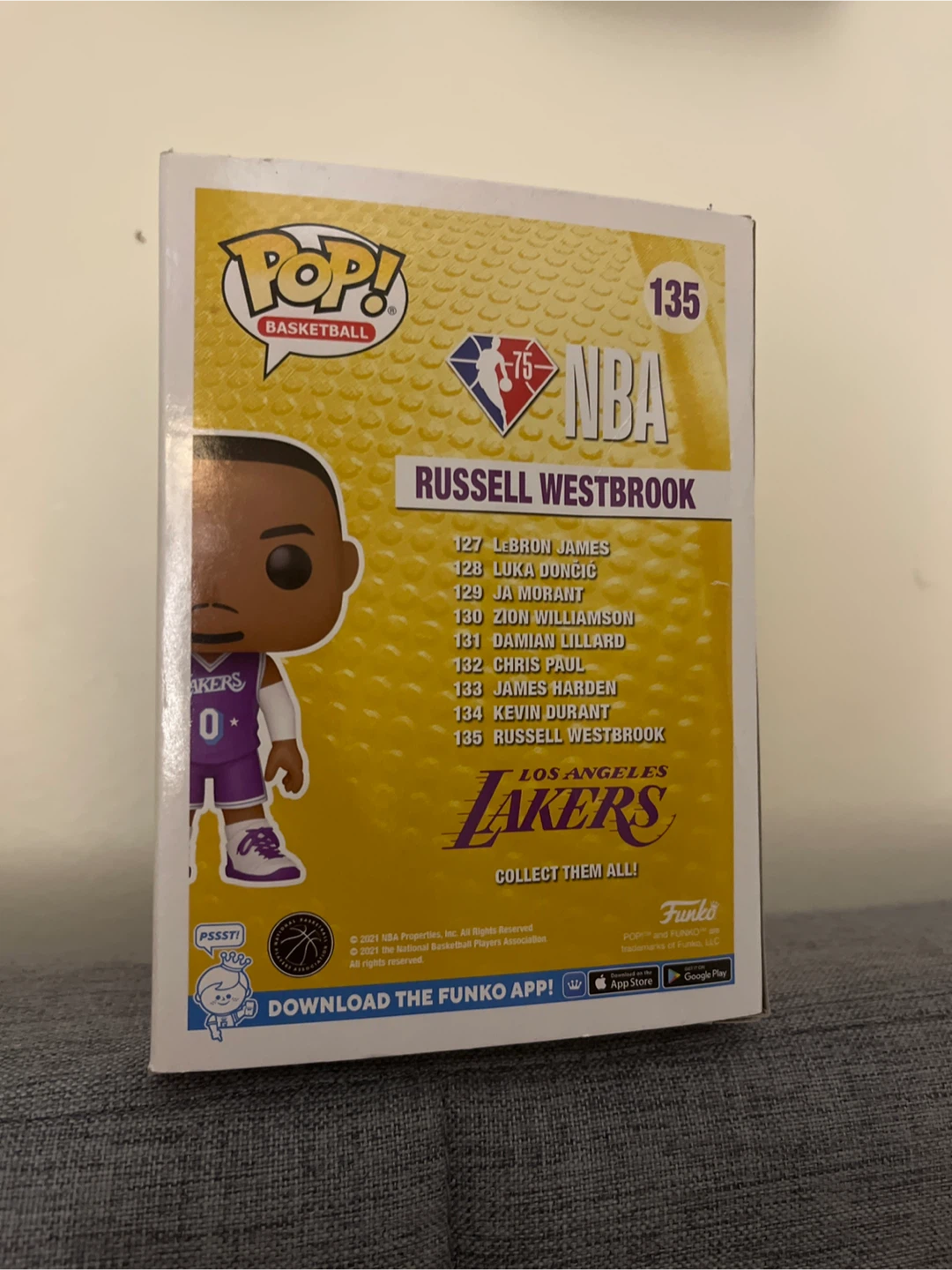 Funko Pop! Basketball Russell Westbrook #135 Vinyl Figure - photo 3