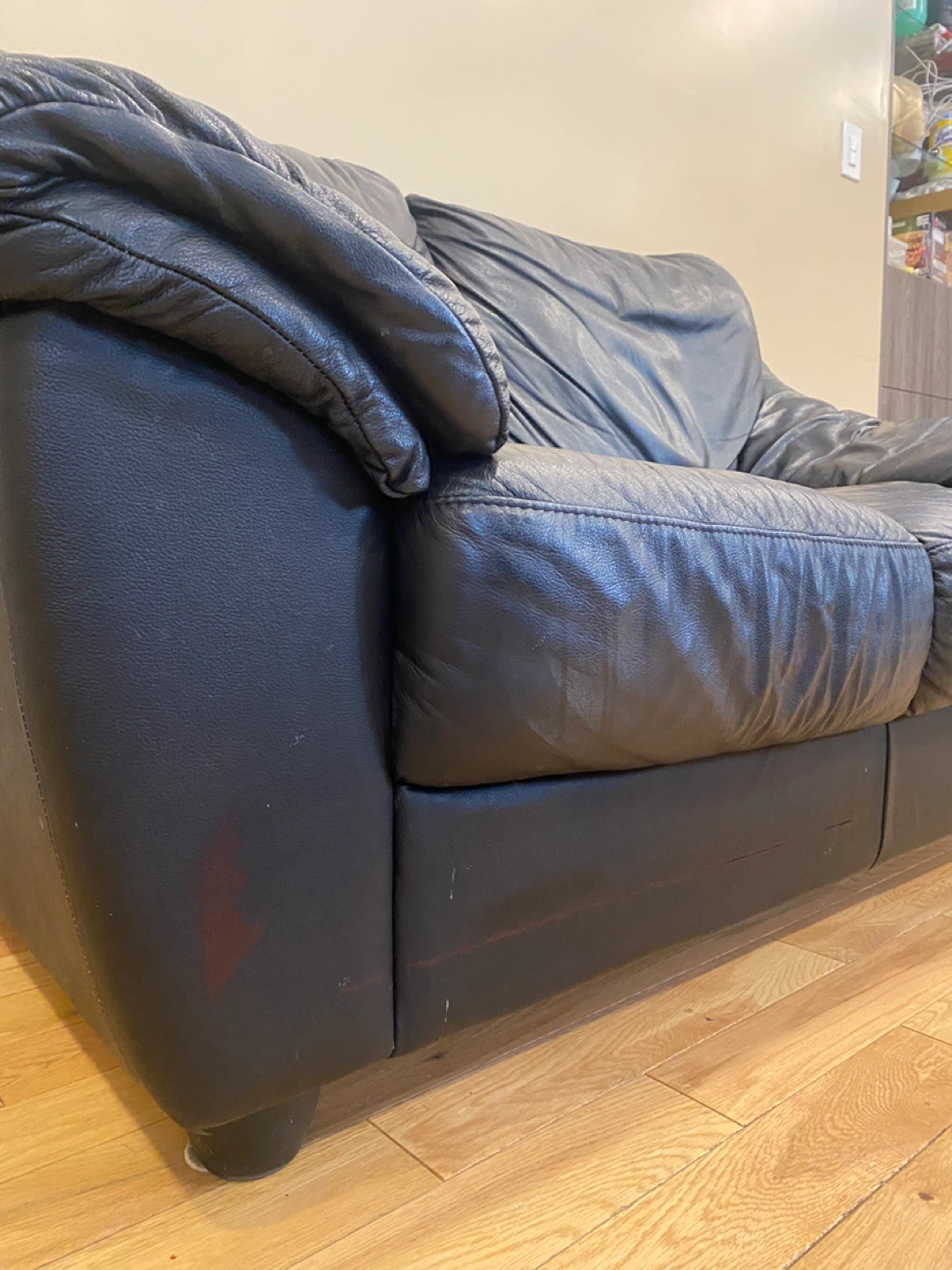 Black Mobilia Genuine Leather Loveseat Sofa (CAN DELIVER) - photo 5