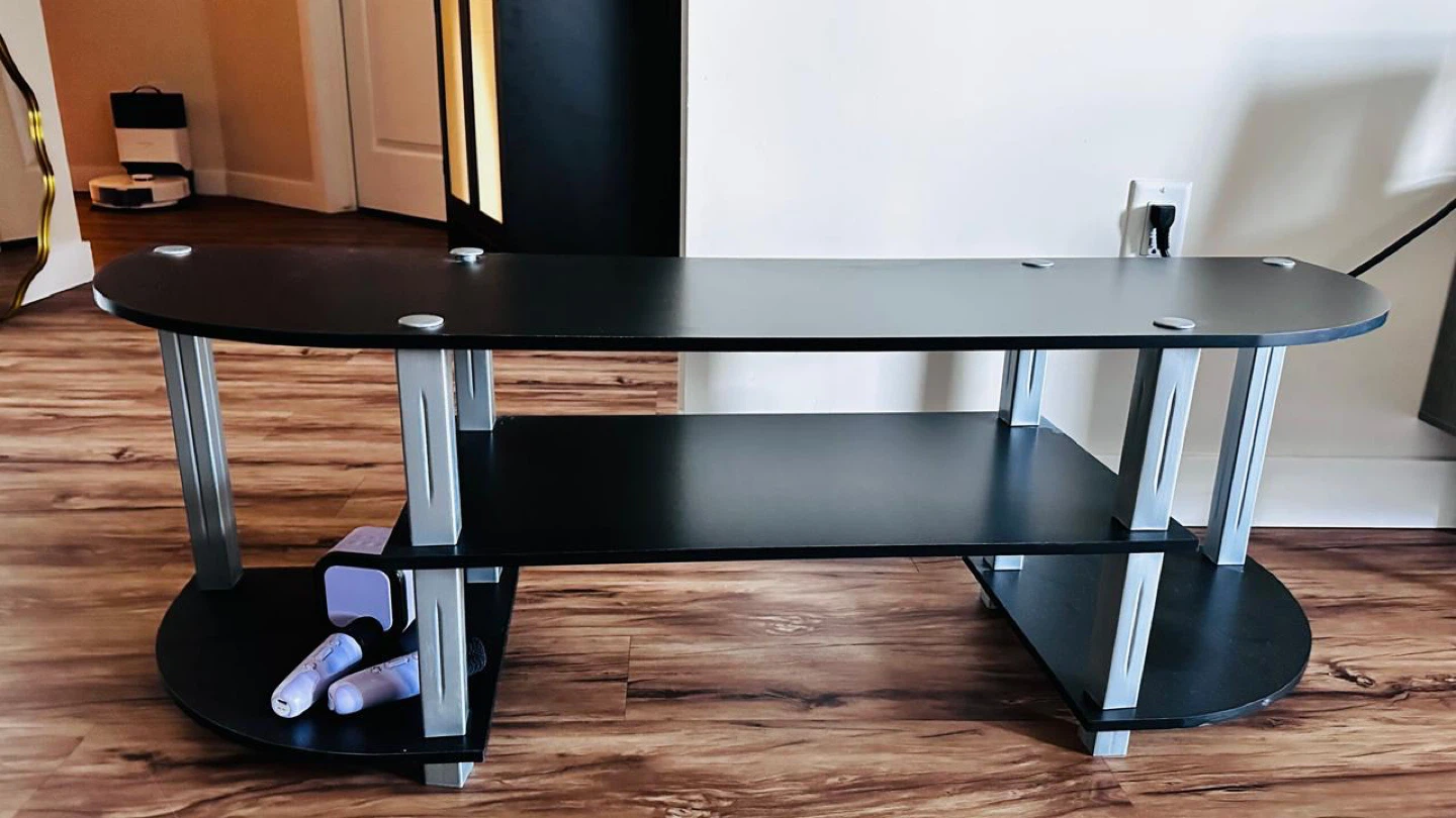 Black 2-Tier Entertainment TV Stand