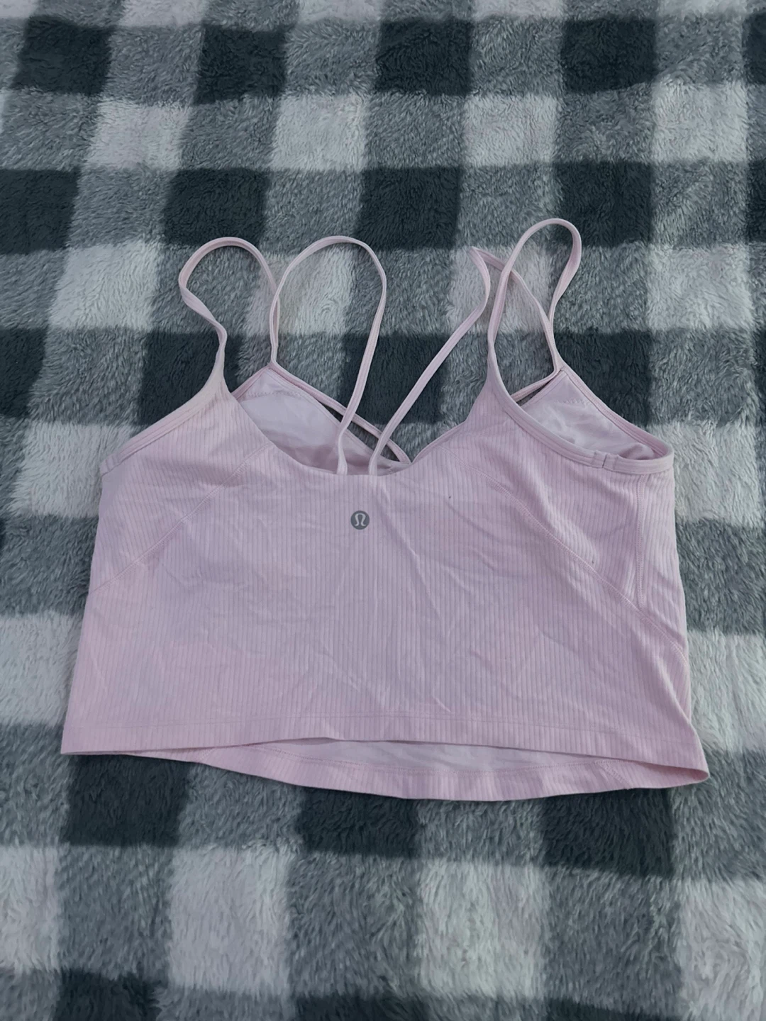 Lululemon Pink Ribbed Cropped Tank Top - photo 2