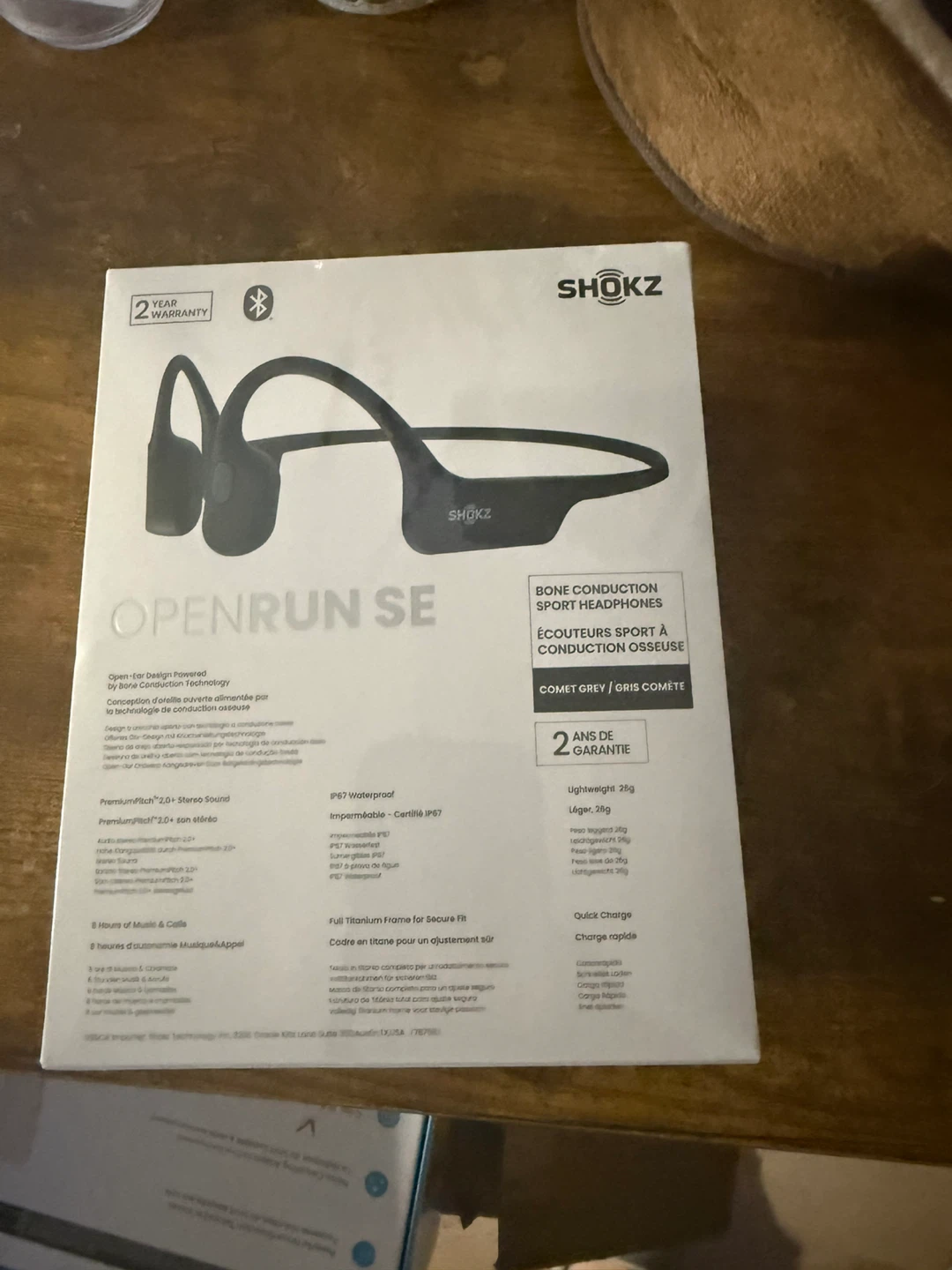 Shokz OpenRun SE Bone Conduction Headphones - Grey
