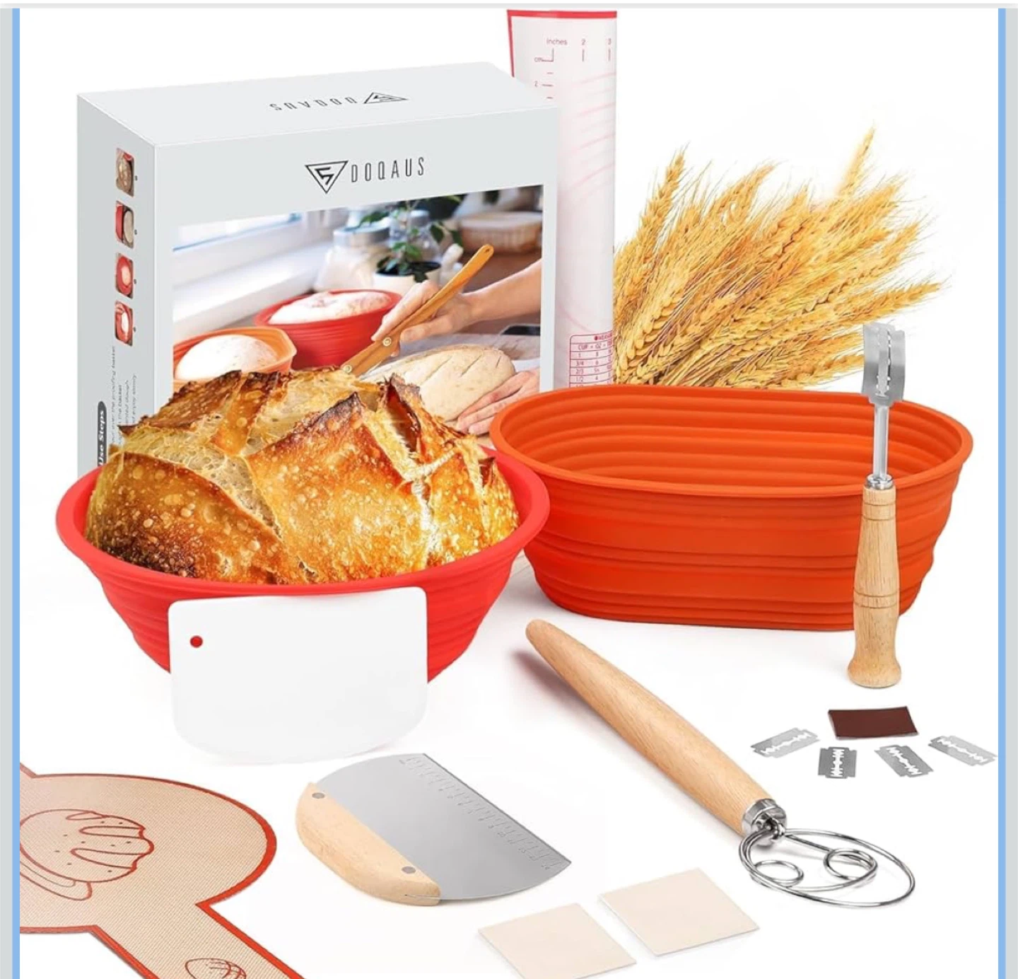 DOQAUS Bread Proofing Basket Set