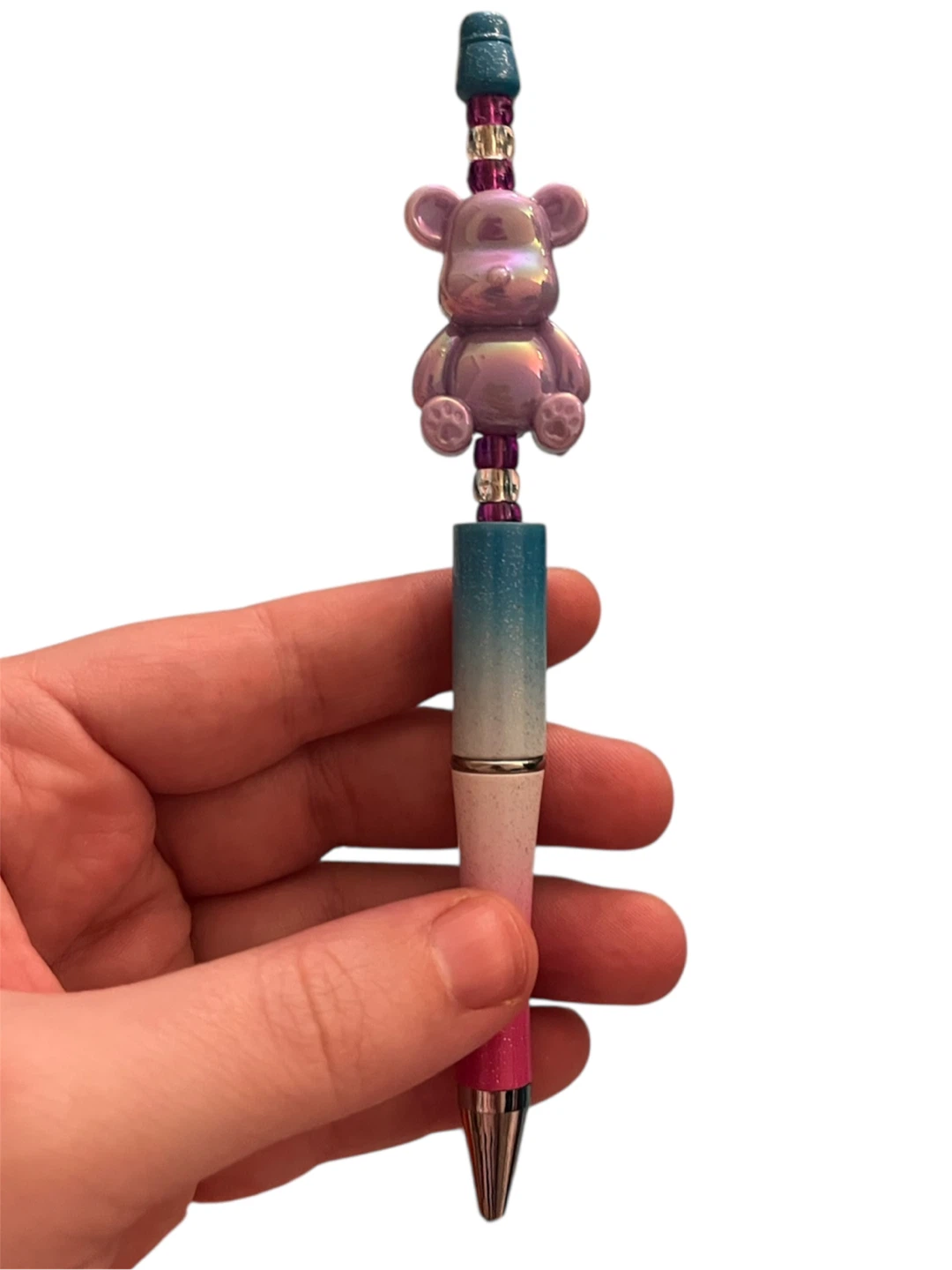 Teddy Bear Beaded Pen