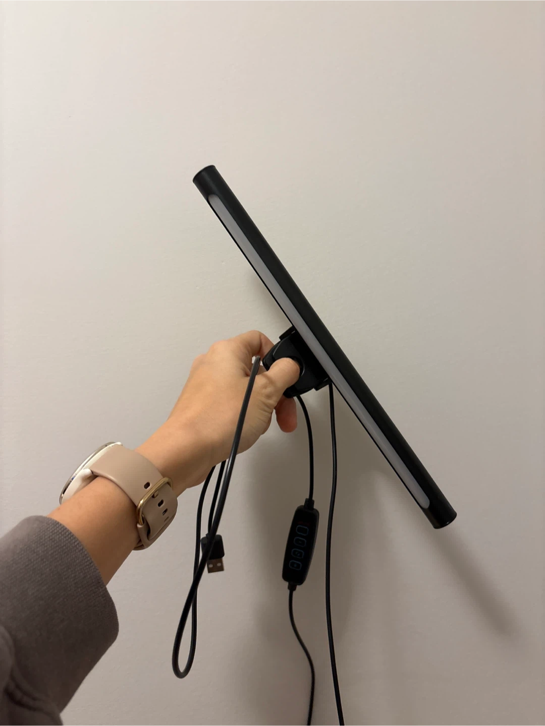 Black LED Monitor Light Bar with USB A Cable