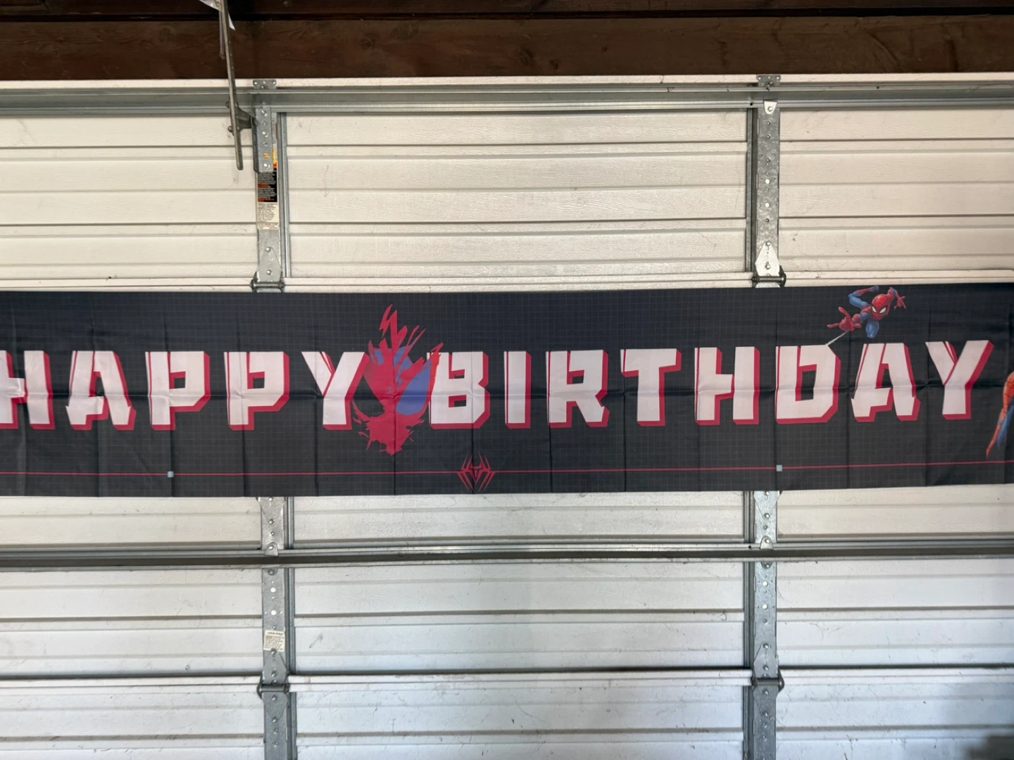 Happy Birthday Banner - Spider-Man Themed