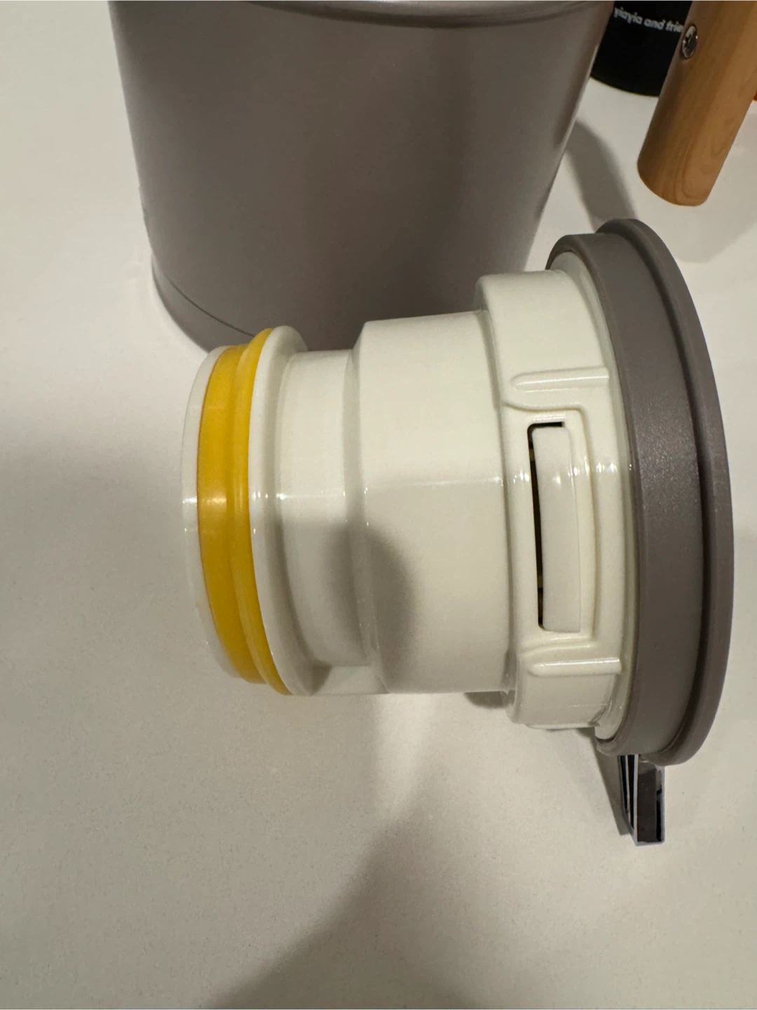 Grey Thermos Carafe with Wood Handle - photo 4