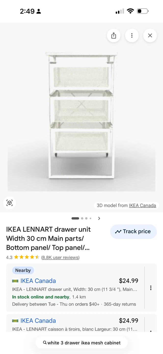 IKEA LENNART Drawer Unit - White - photo 2