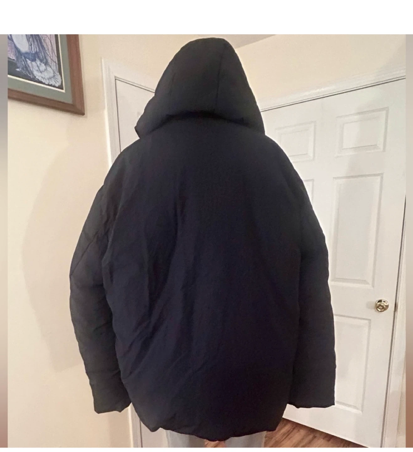 Zara men xl Black Puffer Winter Coat with Hood - photo 4