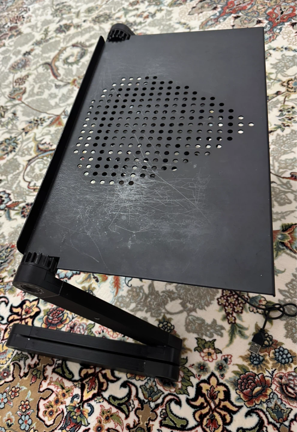 Adjustable Black Laptop Stand with Cooling Fans - photo 4