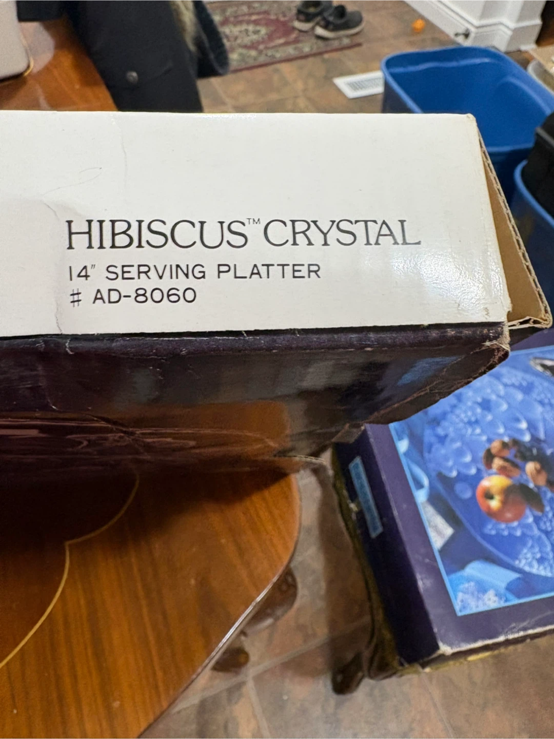 Hibiscus Crystal Serving Platter - 14" Clear Glass - photo 5