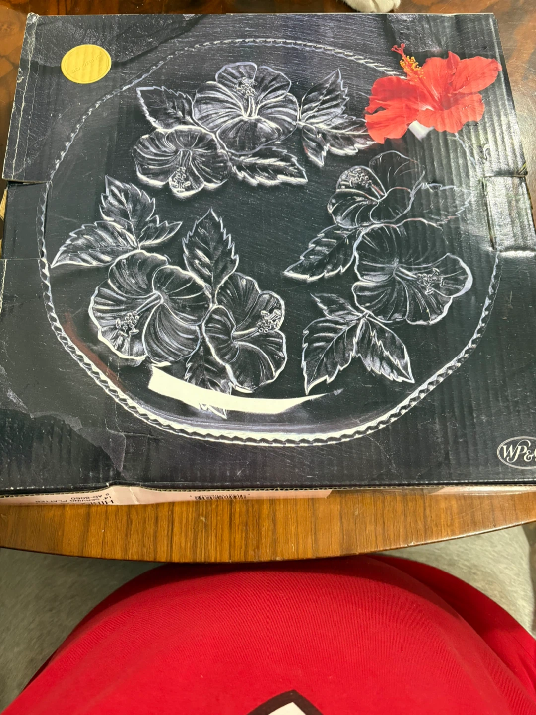 Hibiscus Crystal Serving Platter - 14" Clear Glass - photo 4