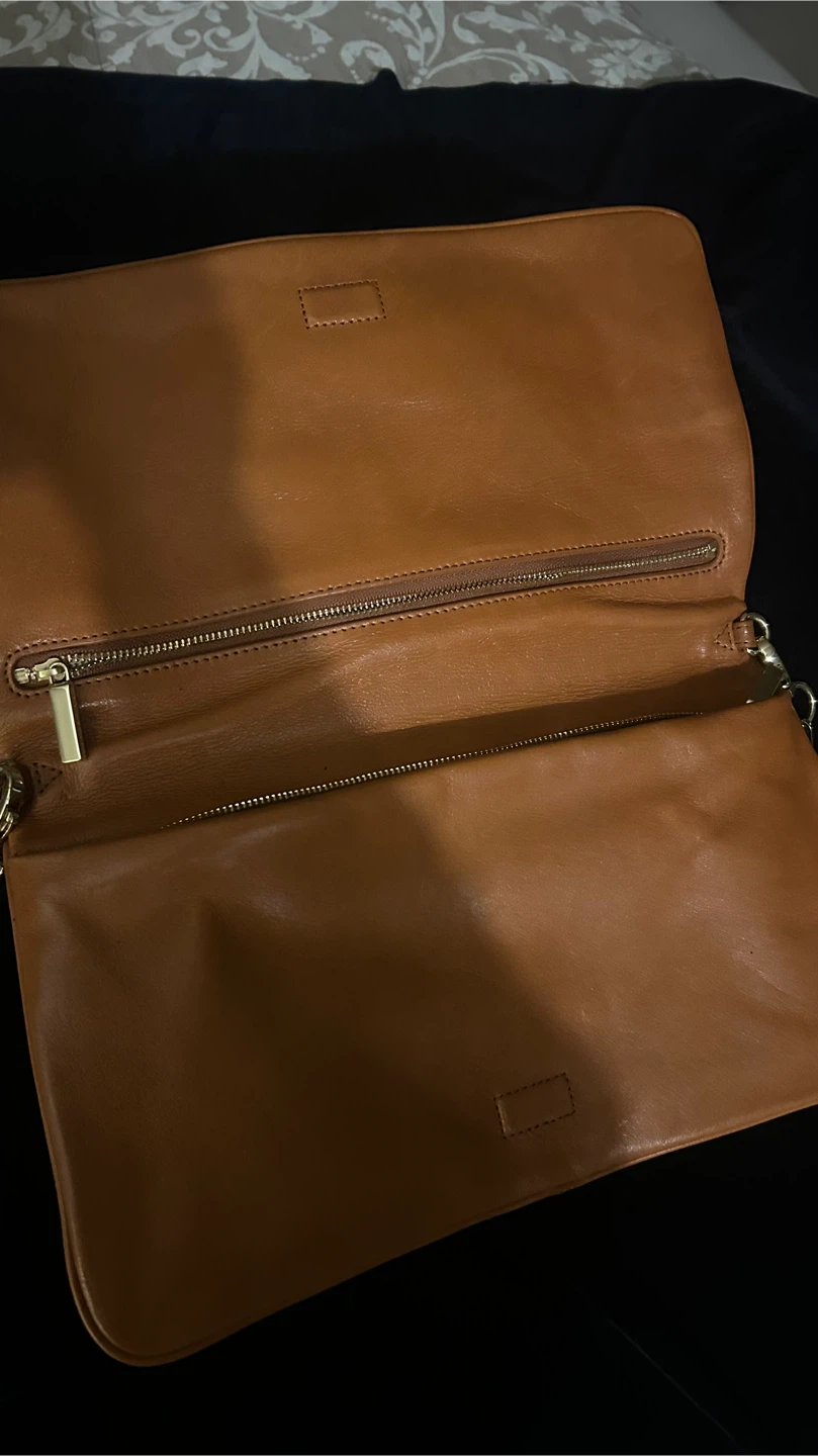 Tory Burch Leather Clutch/Shoulder Bag - Tan - photo 2