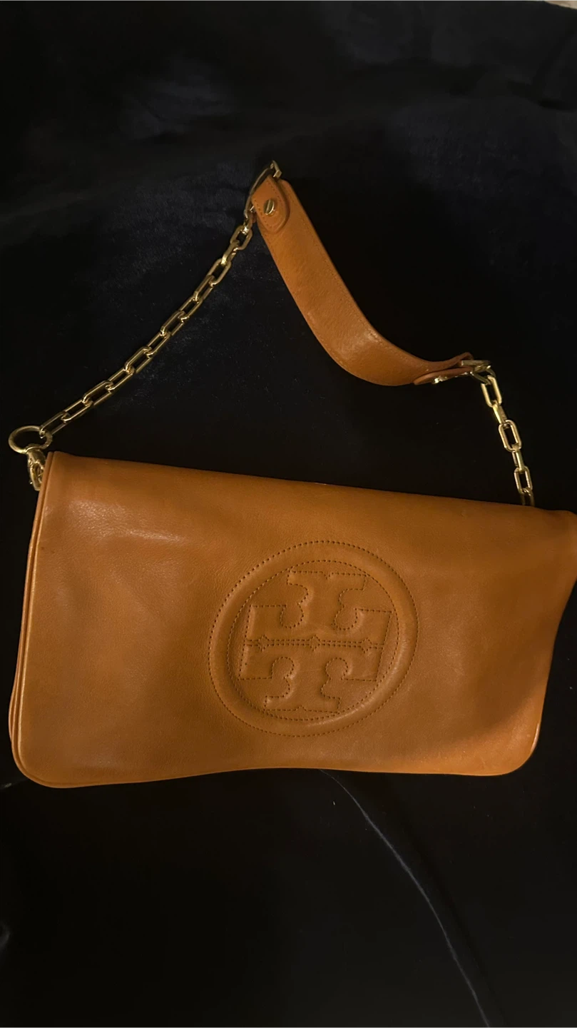 Tory Burch Leather Clutch/Shoulder Bag - Tan - photo 3