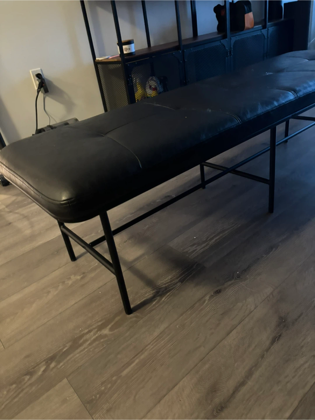 Stylish black bench