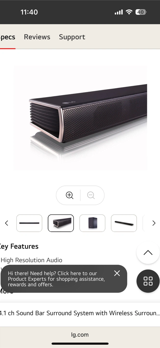LG SJ4R 4.1 ch Sound Bar System - photo 4