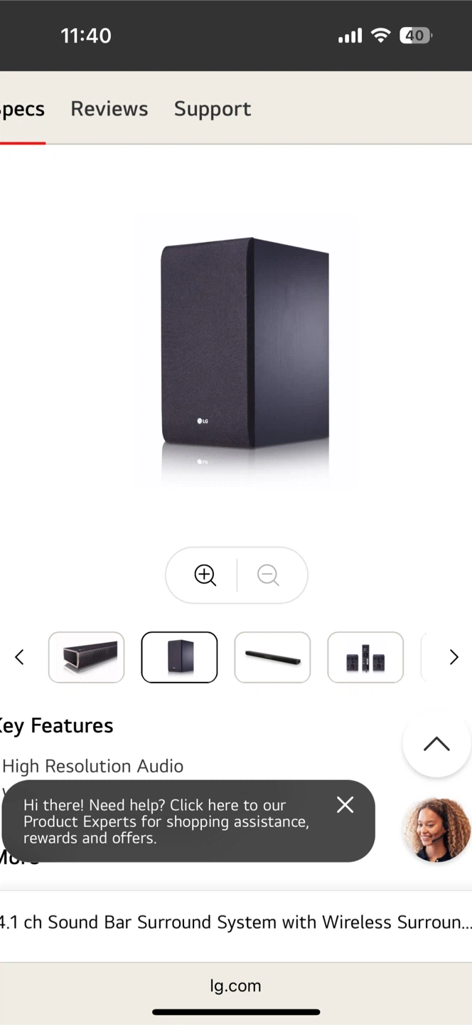 LG SJ4R 4.1 ch Sound Bar System - photo 5