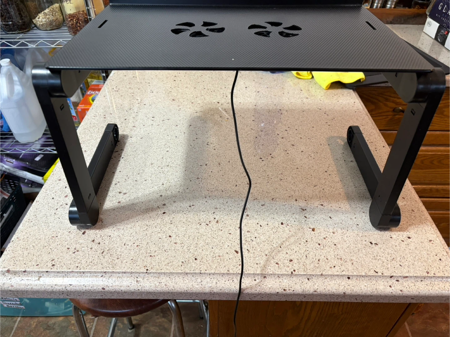 Black Adjustable Laptop Desk with Brushless Dual Fans - photo 5
