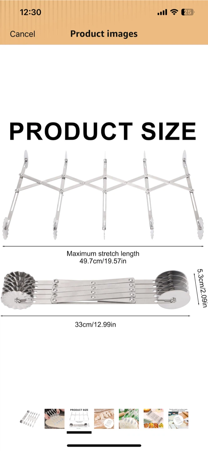 10 Wheel Pastry Cutter - Stainless Steel Lattice Dough Cutter - photo 3