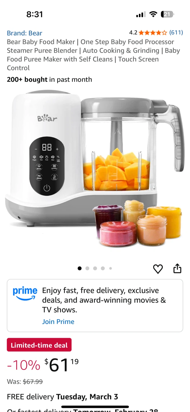 Brand new Boar Baby Food Maker- White - photo 4