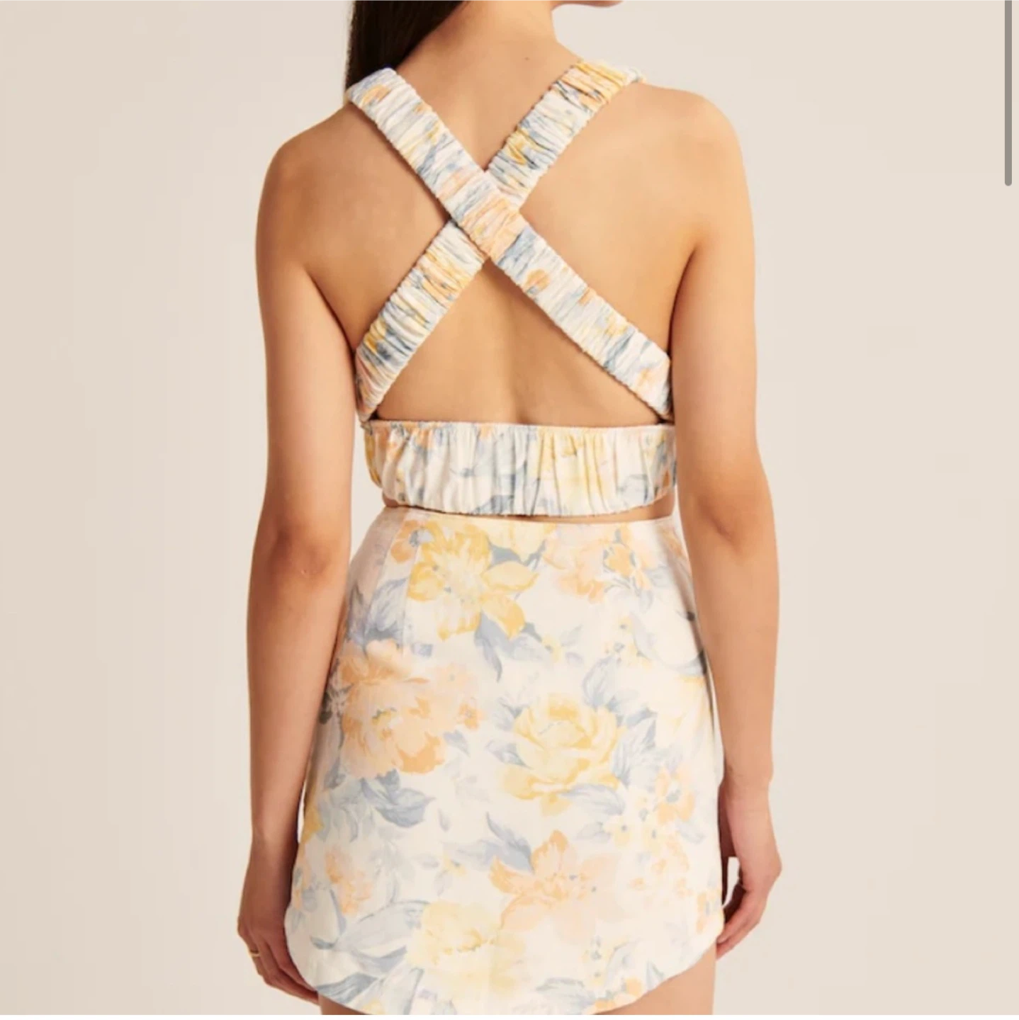 Abercrombie & Fitch Floral Halter Crop Top - Size XS - photo 2