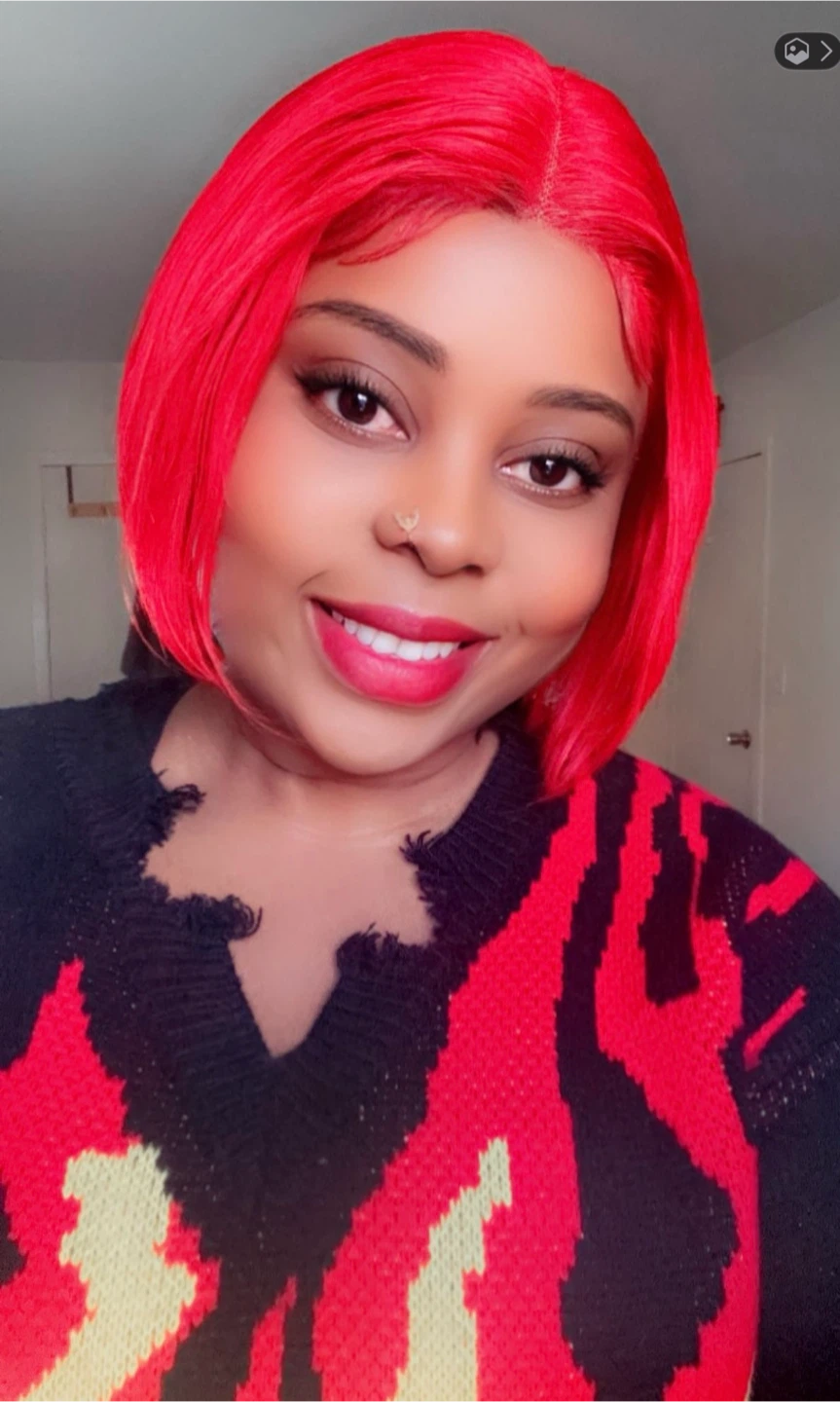 Bright Red Bob Wig - photo 5