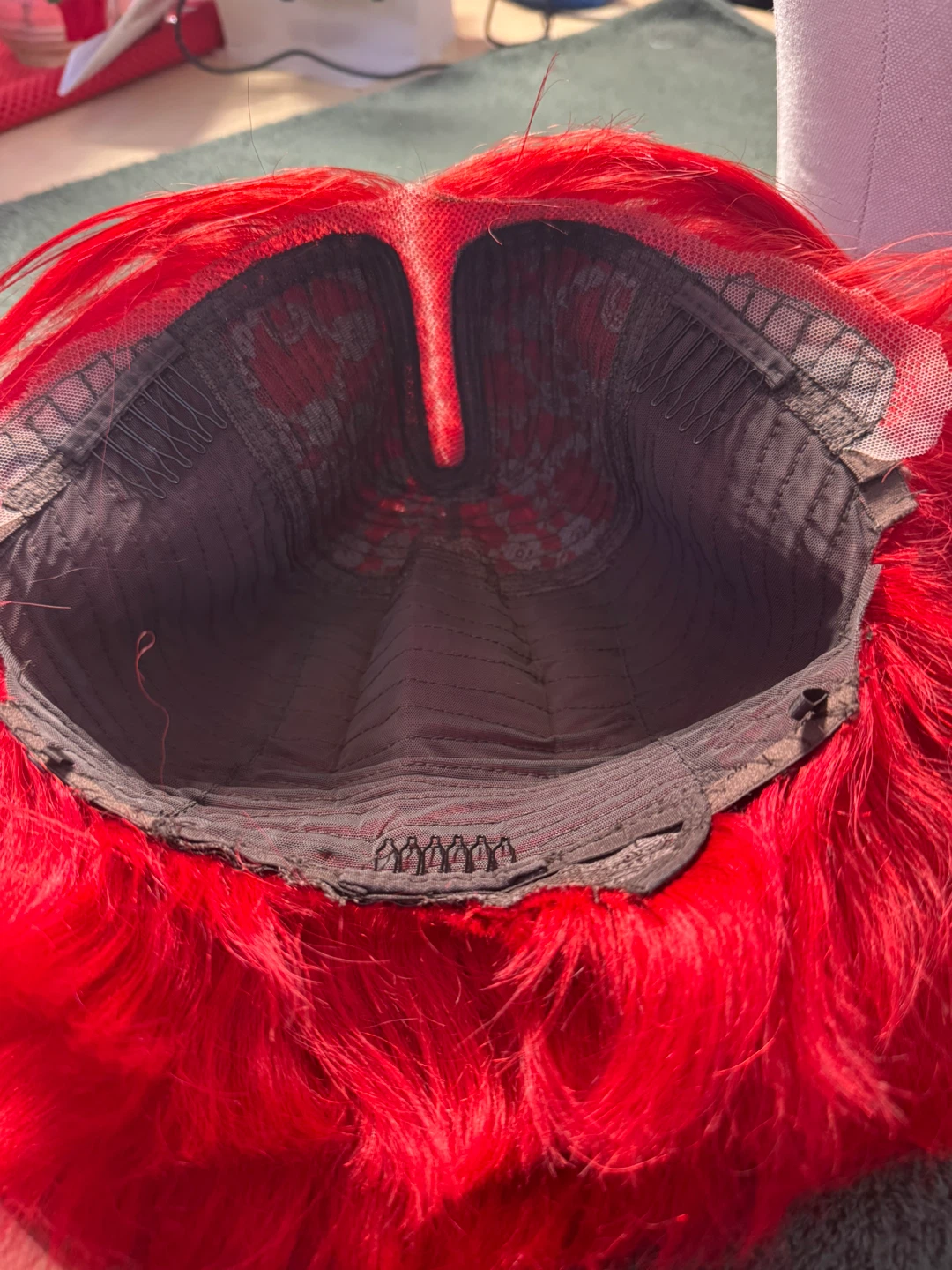 Bright Red Bob Wig - photo 3