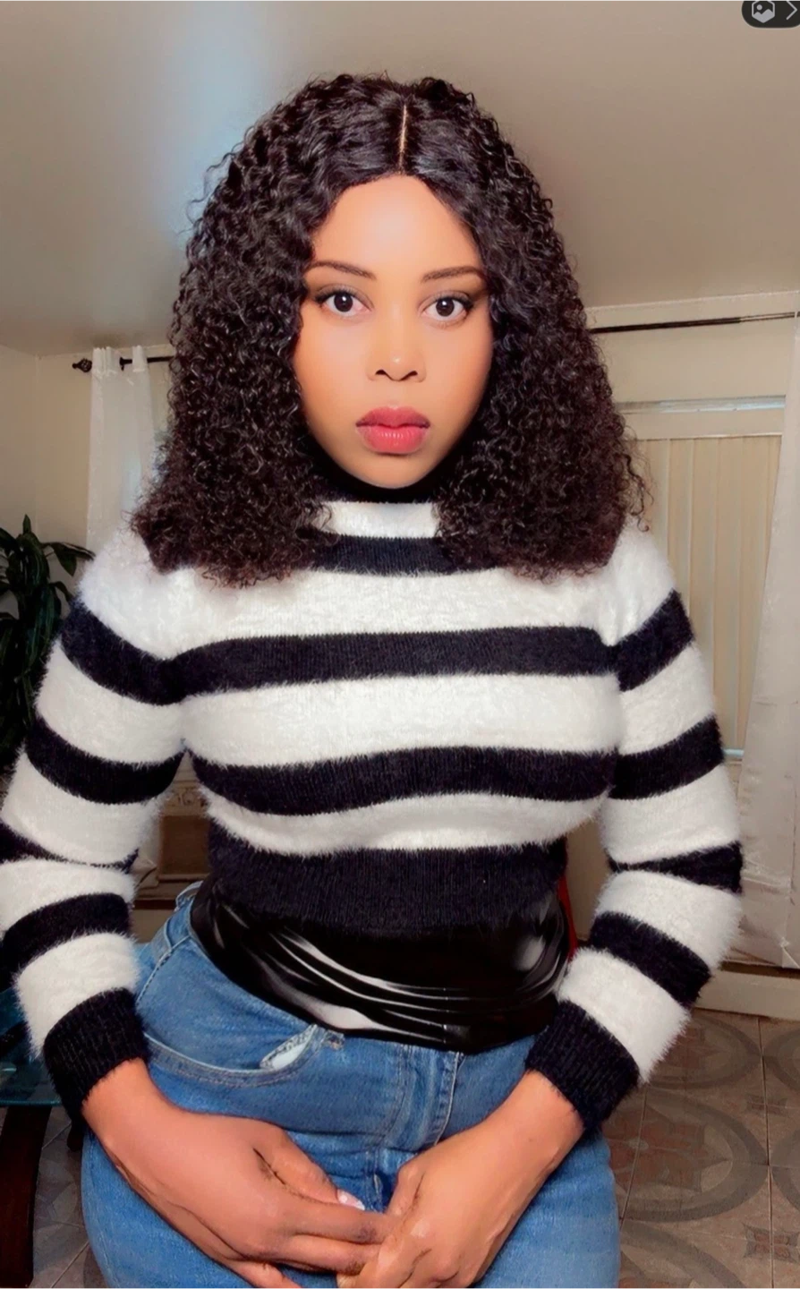 Curly Dark Brown Wig human hair - photo 3