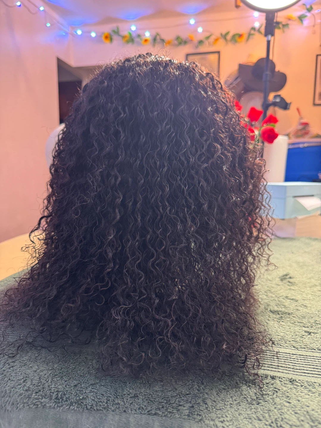 Curly Dark Brown Wig human hair - photo 4