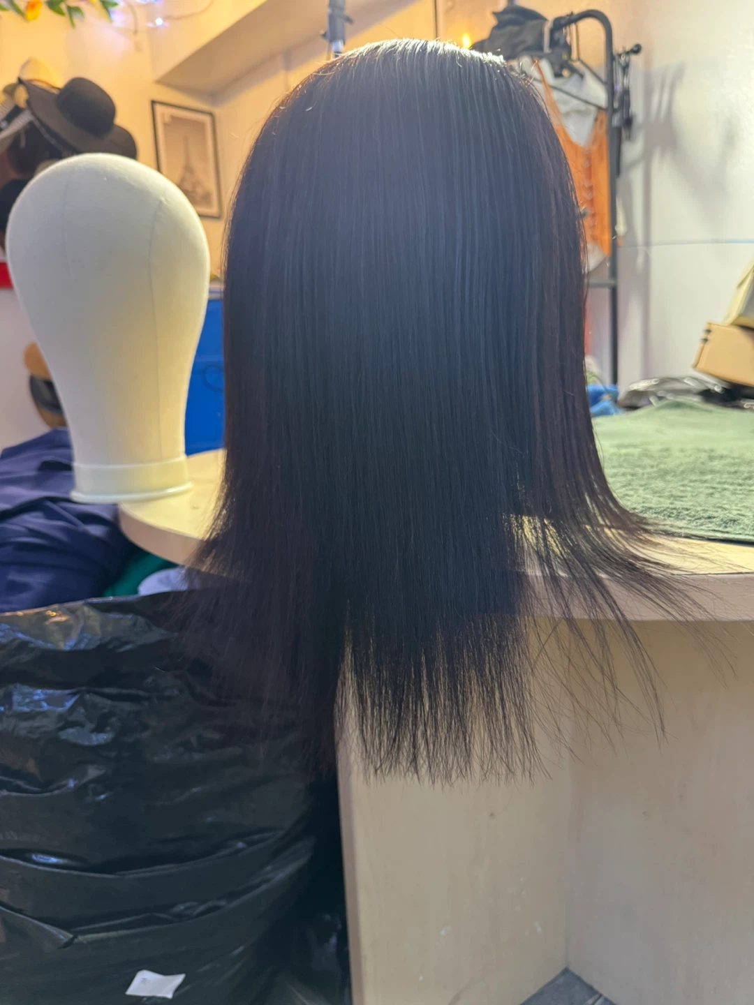 100 human hair Wig - Black, Straight, Bob Cut - photo 2
