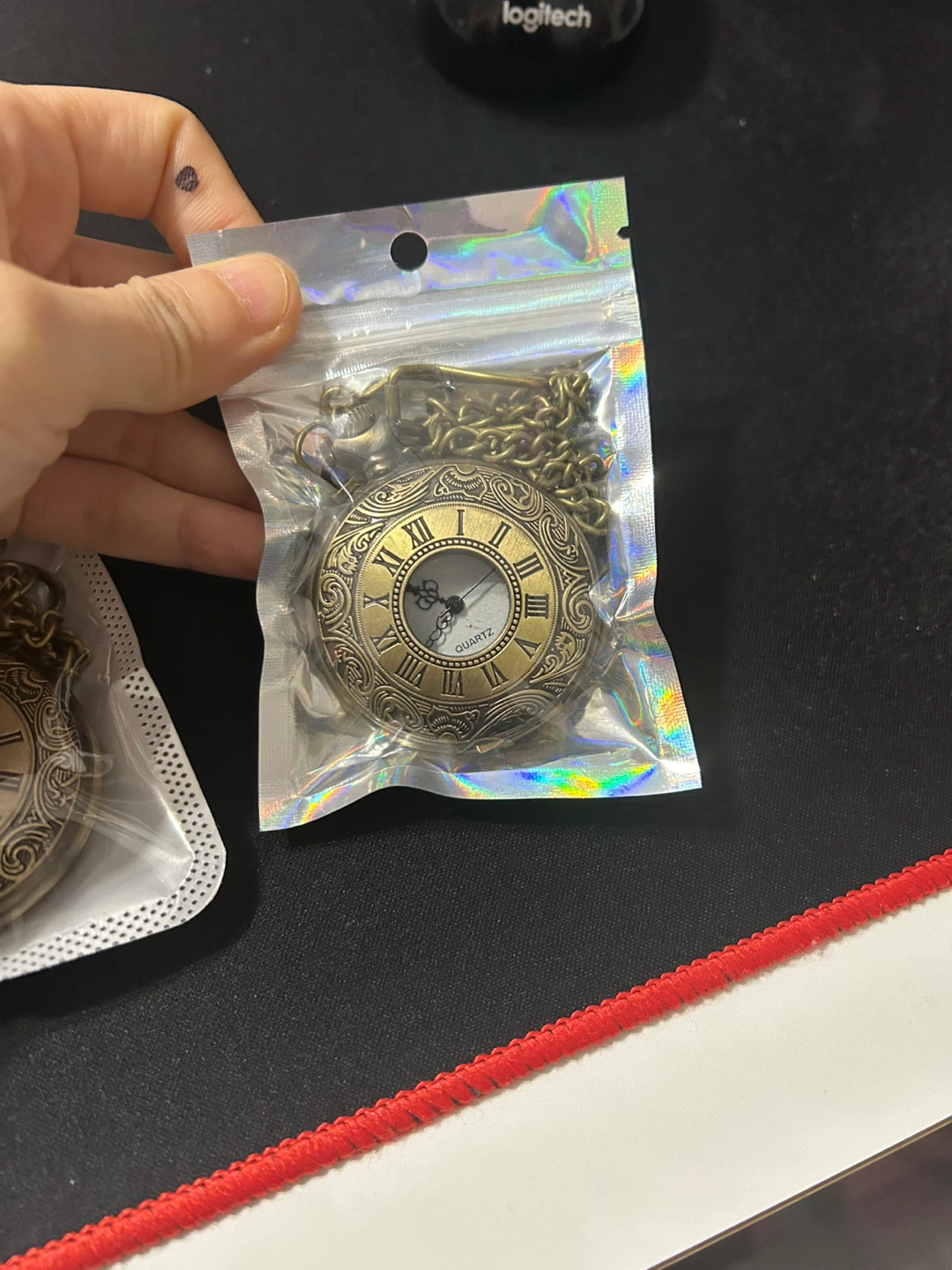 Antique Style Quartz Pocket Watch with Chain