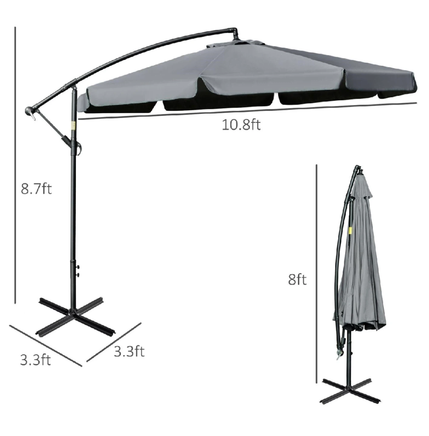 Outsunny Cantilever Patio Umbrella - photo 2