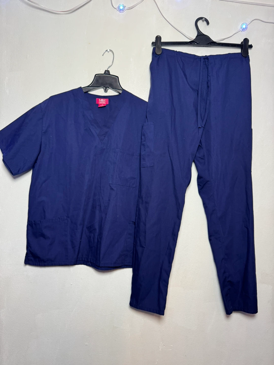 M&M Scrubs Navy Blue Scrub Set - Size Medium
