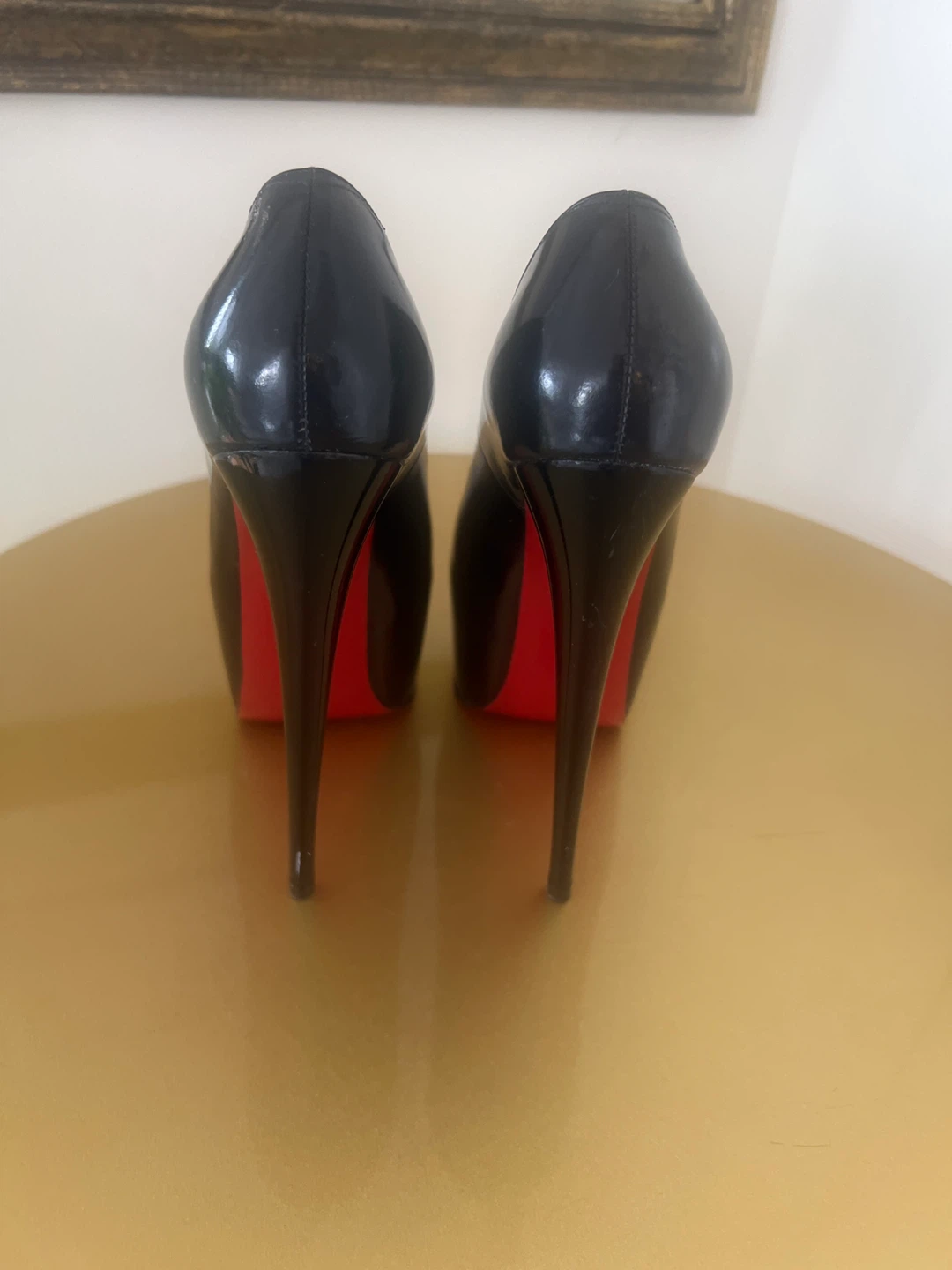 Black patent leather Peep Toe Heels - photo 3