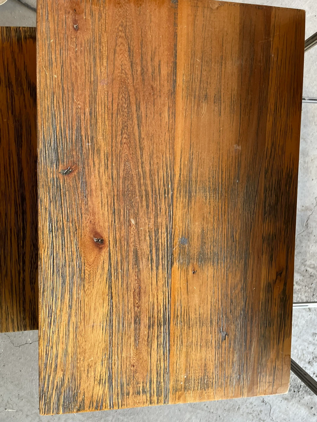 Refinished Nesting Tables - Wood & Metal - photo 5