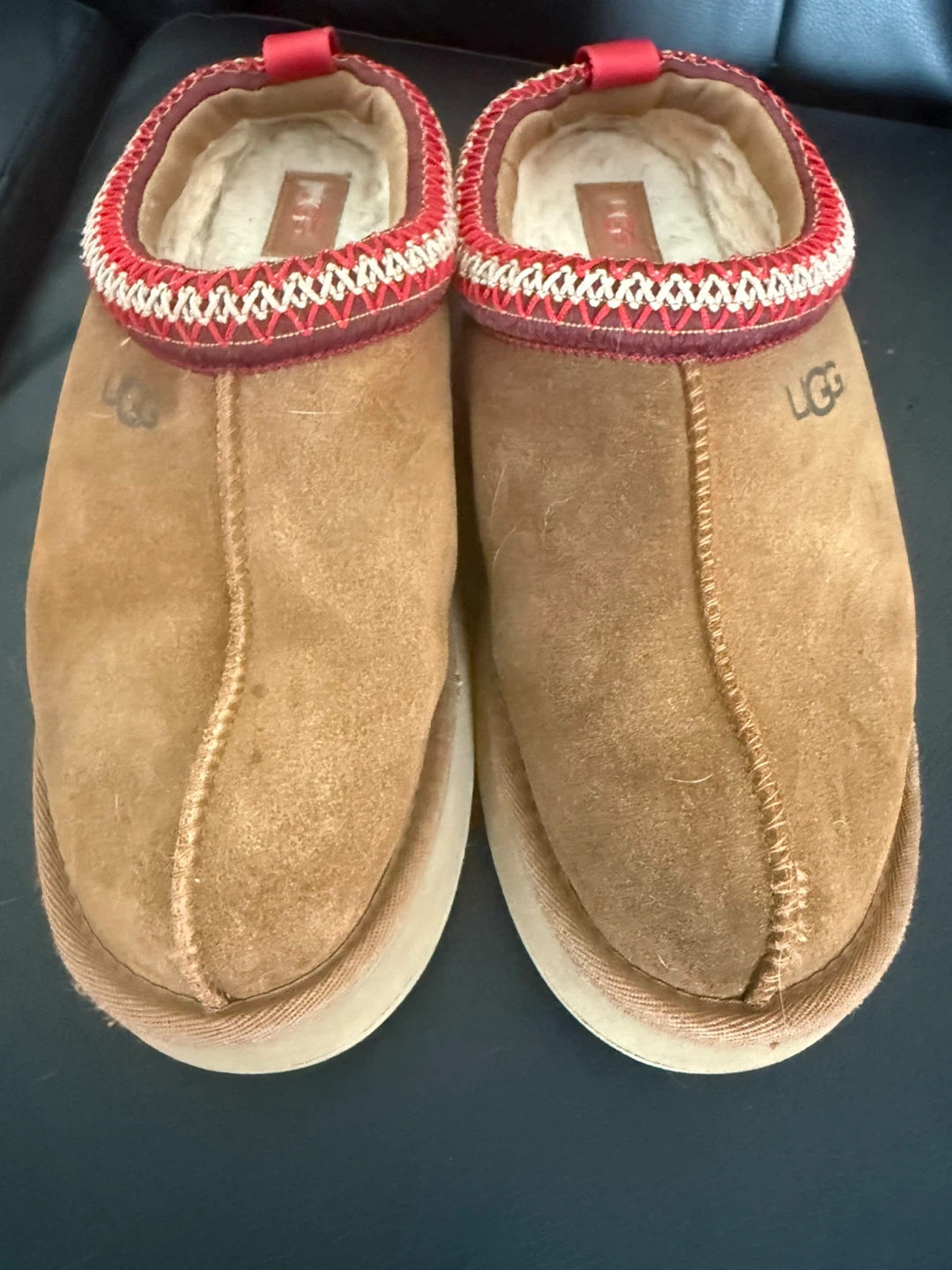 UGG Brown Suede Shearling Lined Slippers - photo 2