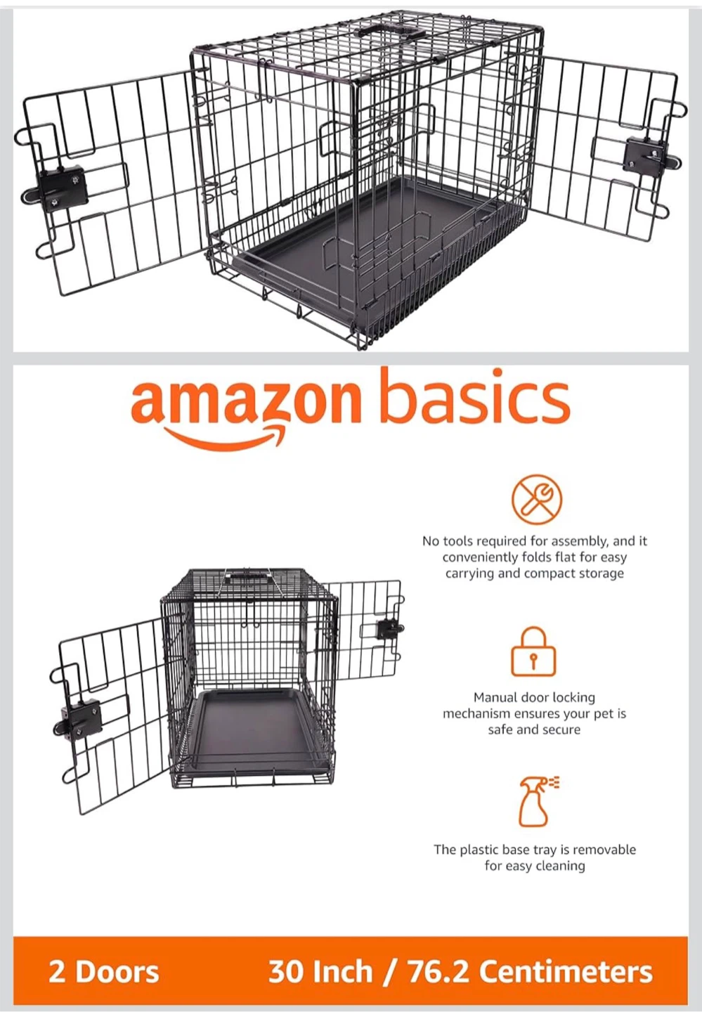 IN BOX Amazon Basics Dog Crate - photo 4