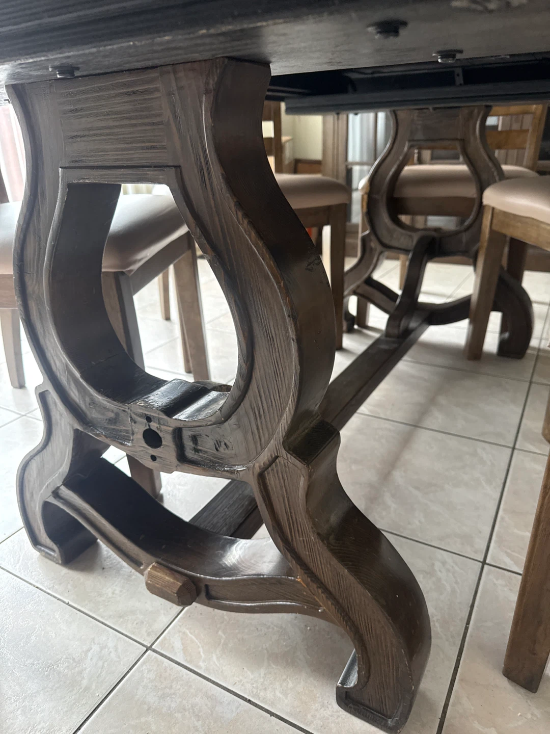 Wooden Dining Table and Chairs Set - photo 3