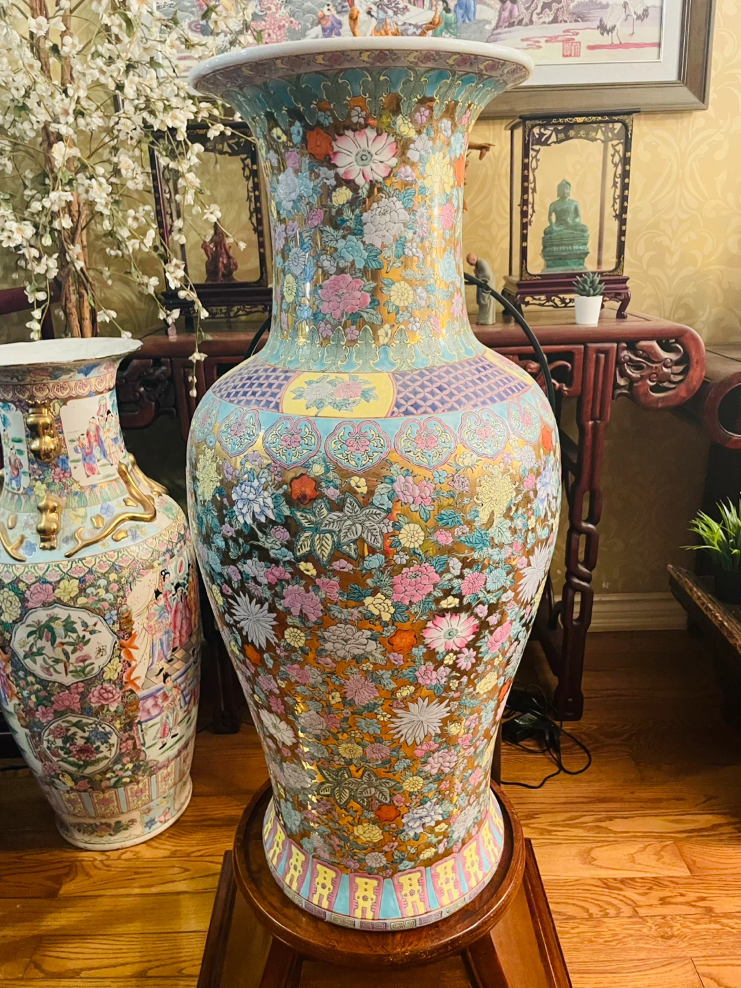 Large Decorative Porcelain Vase