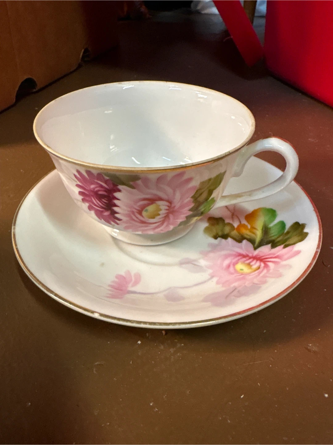 Merit Occupied Japan Floral Tea Cup and Saucer