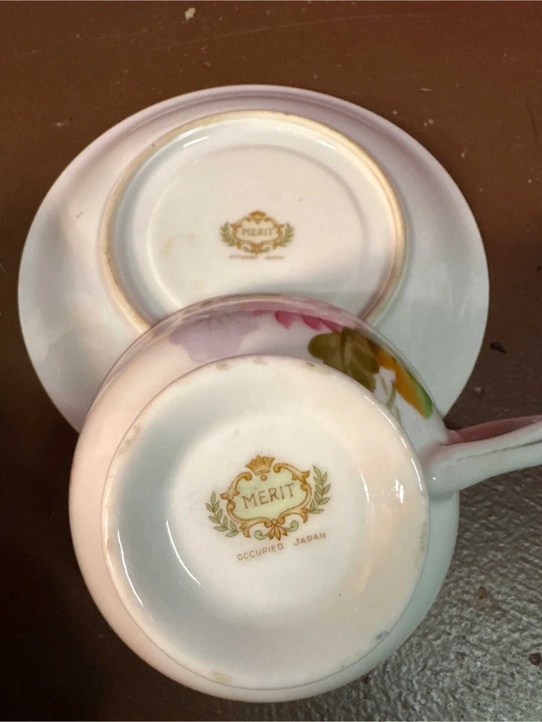 Merit Occupied Japan Floral Tea Cup and Saucer - photo 2