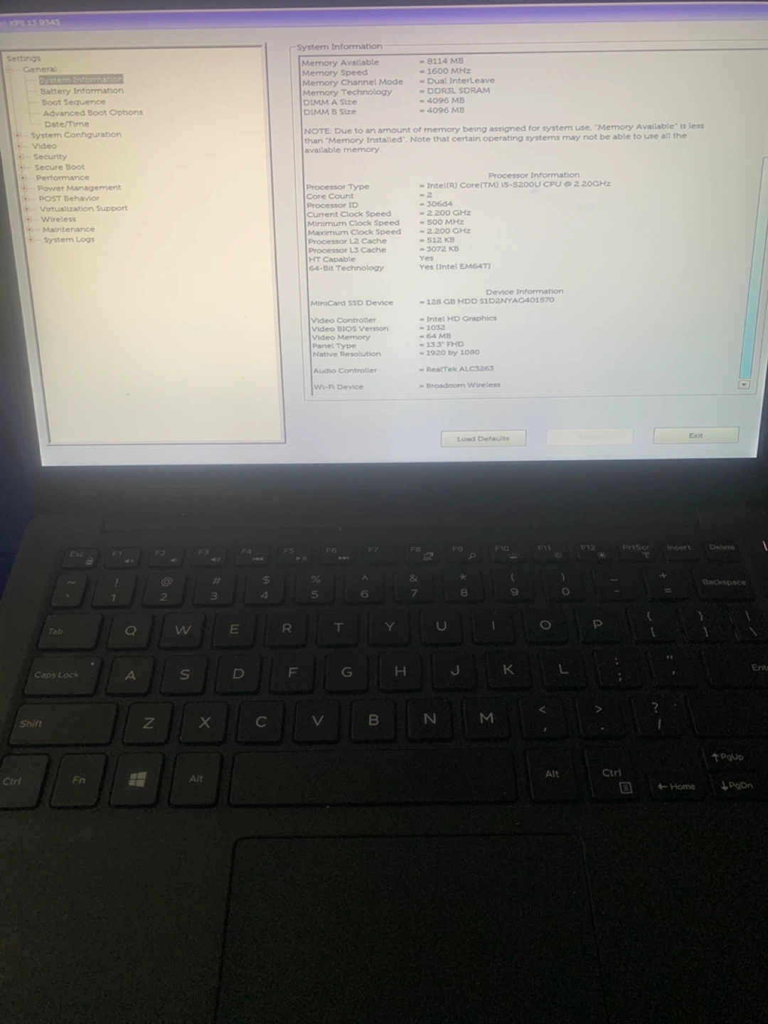 Dell XPS Laptop Intel Core i5-5200U 13.3" FHD