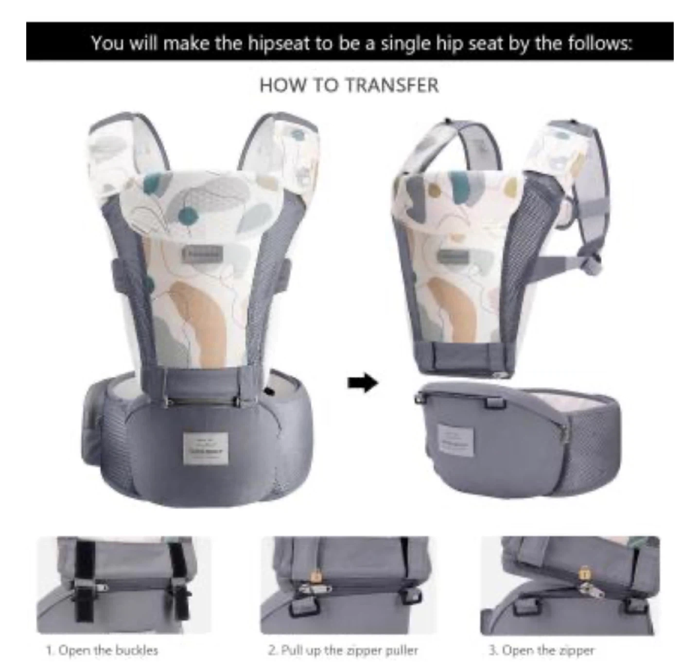 Bebear Baby Carrier Ergonomic 6 in 1 Backpack - photo 4