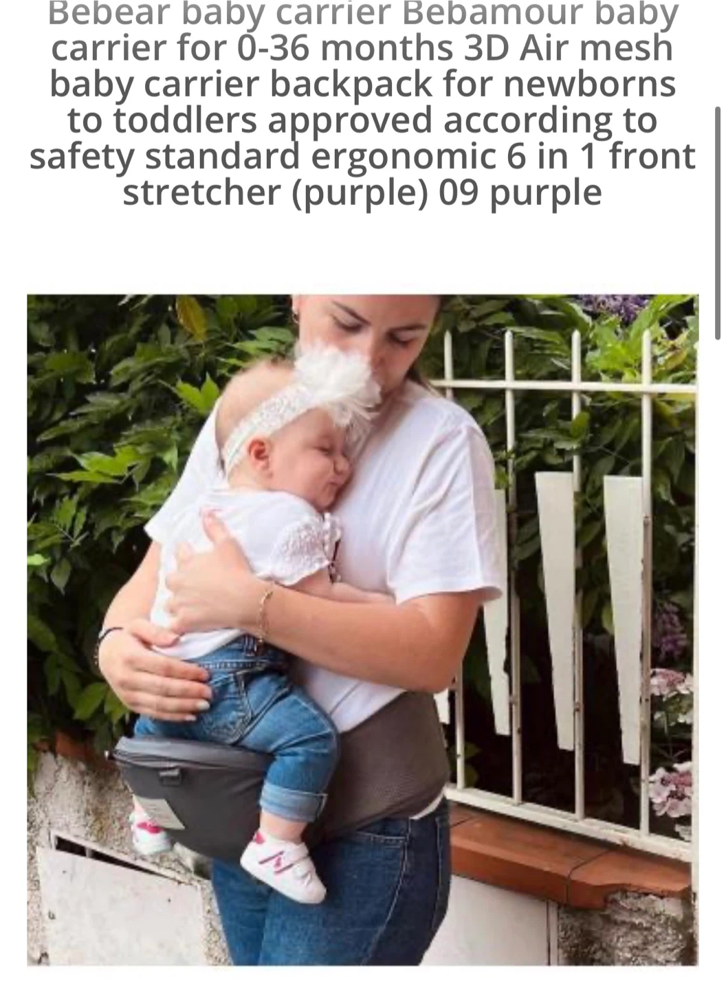 Bebear Baby Carrier Ergonomic 6 in 1 Backpack - photo 2
